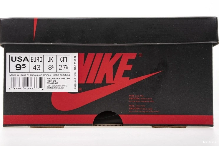 Grey Crimson 1 Black 555088-018 Air Jordan 1102